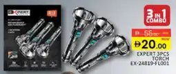 Al Madina Hypermarket Expert 3pcs torch EX-24819-FL001 offer