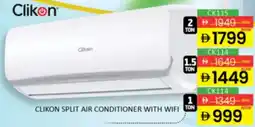 Al Madina Hypermarket Clikon split air conditioner with wifi ton CK114 offer