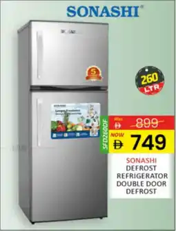 Al Madina Hypermarket Sonashi defrost refrigerator double door defrost SFD260DF offer