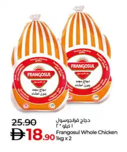 Lulu Hypermarket FRANGOSUL Frozen Whole Chicken offer