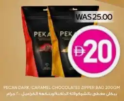 Abu Dhabi Coop Pecan dark / caramel chocolates zipper bag offer