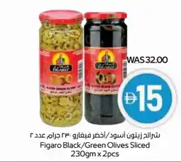 Abu Dhabi Coop Figaro Black / Green Olives Sliced offer