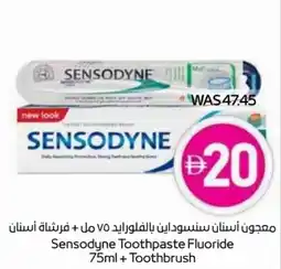 Abu Dhabi Coop Sensodyne Toothpaste Fluoride + Toothbrush offer