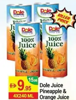 New W Mart Dole Juice Pineapple & Orange Juice offer