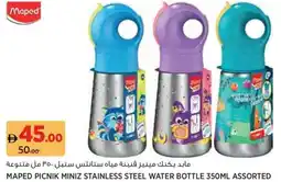 Aswaaq Maped picnik miniz stainless steel water bottle 350ml assorted offer