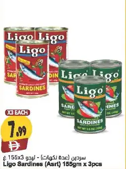Almaya supermarket Ligo Sardines offer