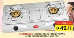 Al Madina Olsenmark s/sdouble burner / brass india / auto offer