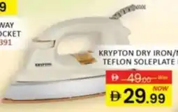 Al Madina Krypton Dry Iron / Non-Stick Teflon Soleplaté KNDI5216 offer