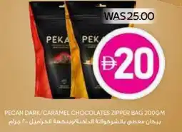 Abu Dhabi Coop Pecan dark/caramel chocolates zipper bag offer