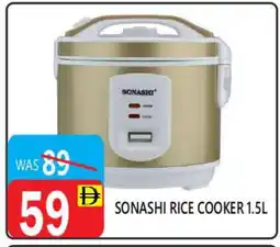 United Hypermarket SONASHI Rice Cooker offer
