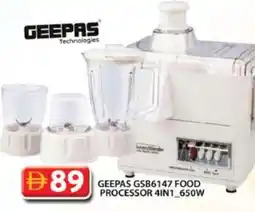 Grand Hyper Market GEEPAS Food Processor offer