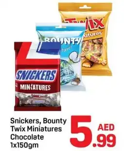 Day To Day Snickers, Bounty Twix Miniatures Chocolate offer