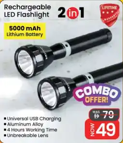 Nesto Krypton Rechargeable LED Flashlight 2in1 offer