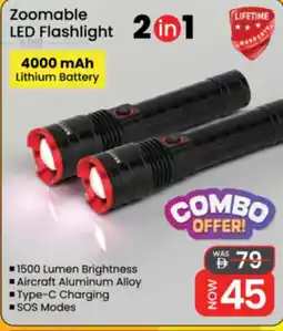 Nesto Krypton Zoomable LED Flashlight 2in1 offer