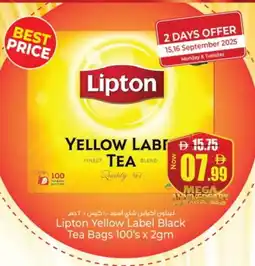 Kenz Hypermarket Lipton Tea Bags offer