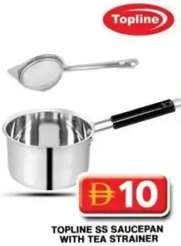 Grand Hyper Market Topline ss saucepan with tea strainer offer