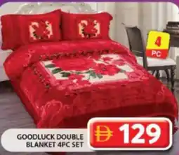 Grand Hyper Market Goodluck double blanket 4pc set offer