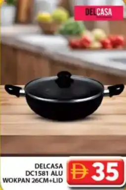 Grand Hyper Market Delcasa alu wokpan 26cm+lid DC1581 offer