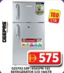 Grand Hyper Market Geepas refrigerator d/d 180ltr GRF 1856SPN-185 offer