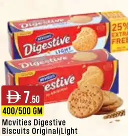 West Zone Supermarket Mcvities Digestive Biscuits Original/Light offer