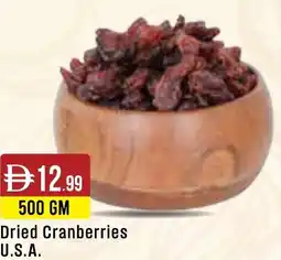 West Zone Supermarket Dried Cranberries U.S.A. offer