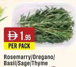 West Zone Supermarket Rosemarry/Oregano/ Basil/Sage/Thyme offer