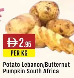 West Zone Supermarket Potato Lebanon/Butternut Pumpkin offer