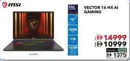 E City msi Vector 16 HX AI Gaming offer