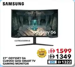 E City Samsung Odyssey G6 Curved QHD Smart TV Gaming Monitor offer