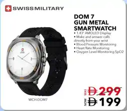 E City Swiss Military DOM 7 Gun Metal Smartwatch WCH-DOM7 offer