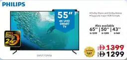 E City Philips 4K UHD smart TV 55PUT7129/56 offer