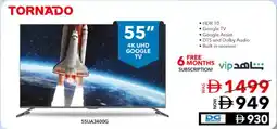 E City Tornado 4K UHD google TV 55UA3400G offer