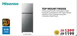 E City Hisense top mount fridge RT3N418NAI offer