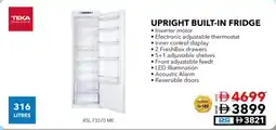 E City Teka upright built-in fridge RSL 73370 ME offer