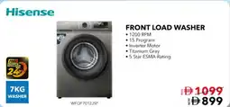 E City Hisense front load washer WFQP7012JSP offer