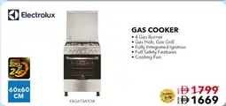 E City Electrolux gas cooker EKG613A1OX offer