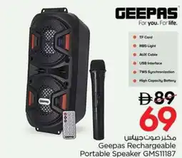 Nesto Geepas Rechargeable Portable Speaker GMS11187 offer