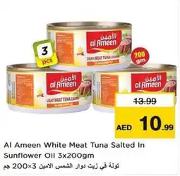 Nesto Al Ameen White Meat Tuna Salted In Sunflower Oil offer