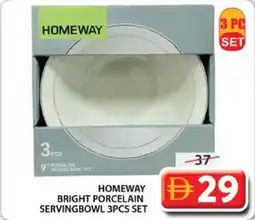 Grand Mall Sharjah Homeway Bright Porcelain Serving Bowl Set offer