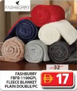 Grand Mall Sharjah Fashburry FBFB-1100GPL fleece blanket plain double offer