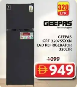 Grand Mall Sharjah Geepas GRF-3207SSXXN D/D Refrigerator offer
