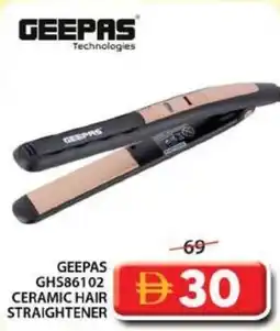 Grand Mall Sharjah Geepas GHS86102 Ceramic Straightener offer