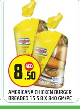 Baniyas Spike Hypermarket AMERICANA Chicken Burger offer
