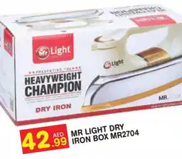 Baniyas Spike Hypermarket MR. LIGHT Ironbox offer
