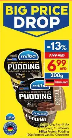 Viva Milba protein pudding 20g protein vanilla chocolate offer