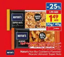 Viva Natur's nut bar cranberry flaxseed peacan almond super nuts offer
