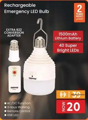 Nesto Rechargeable Emergency LED Bulb offer