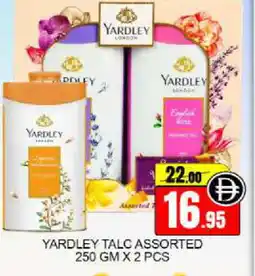 Mango Hypermarket LLC YARDLEY Talcum Powder offer