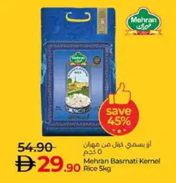 Lulu Hypermarket MEHRAN Basmati / Biryani Rice offer