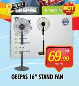 Night to Night Hypermarket GEEPAS Fan offer